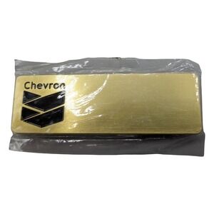 Chevron Gas Station Employee Name Badge Gold Tone Blank New Sealed